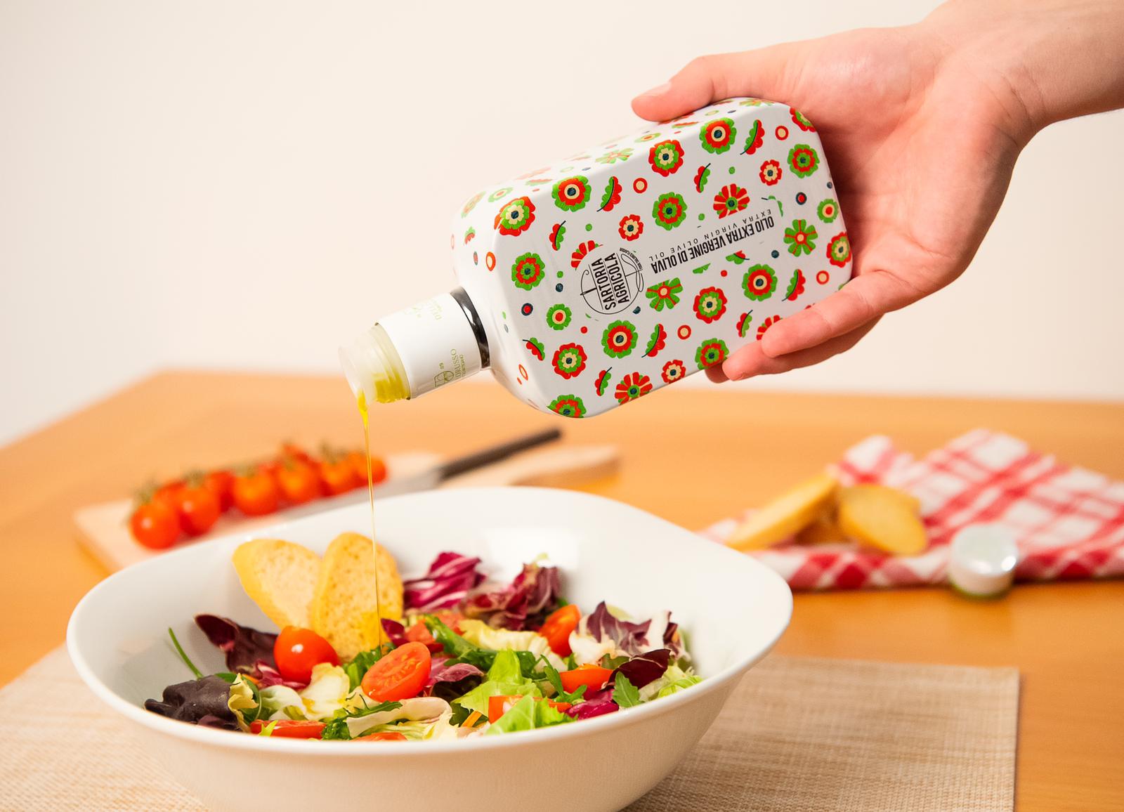 olio extravergine di oliva insalate